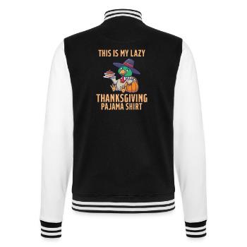 This Is My Lazy Thanksgiving Pajama Toddler Turkey - Veste Teddy - noir/blanc - Dos - Marisol (170cm)