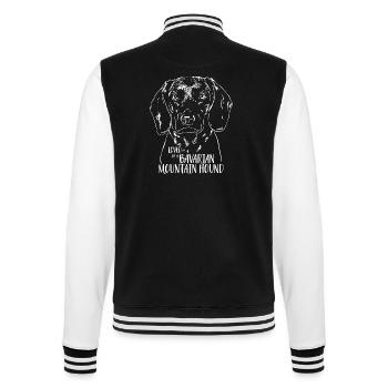Loved by a BAVARIAN MOUNTAIN HOUND saying Wilsigns - College Sweat Jacket - black/white - Back - Marisol (170cm)