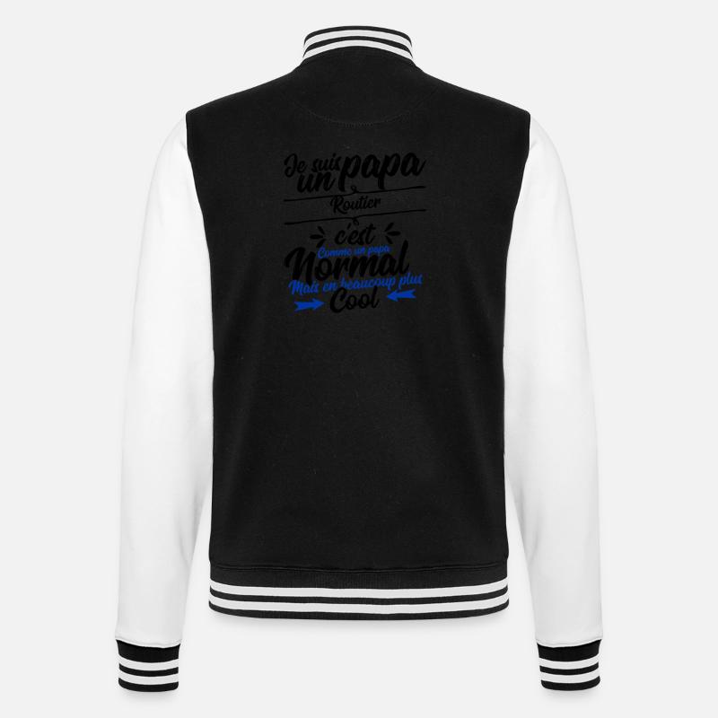 Straße Vati-Geschenk - College-Sweatjacke - Schwarz/Weiß