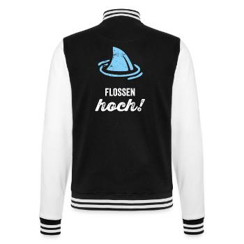 Flossen Hoch! - College-Sweatjacke - Schwarz/Weiß - Hinten - Marisol (170cm)