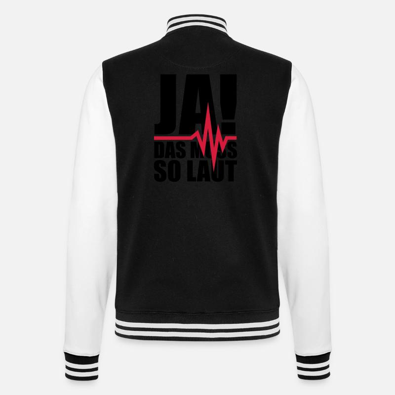 ja_das_muss_so_laut_1__f2 - College-Sweatjacke - Schwarz/Weiß