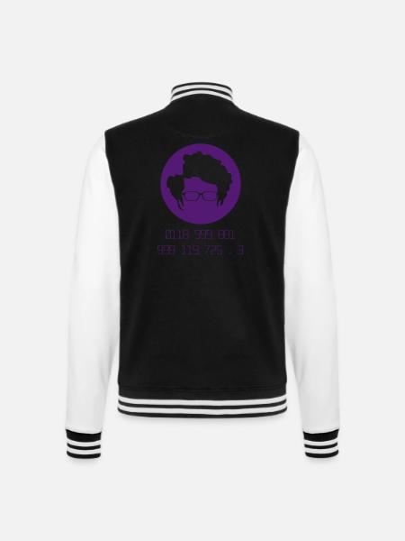 T-Shirt "Moss 118" schart (Flexdruck) - College-Sweatjacke - Schwarz/Weiß