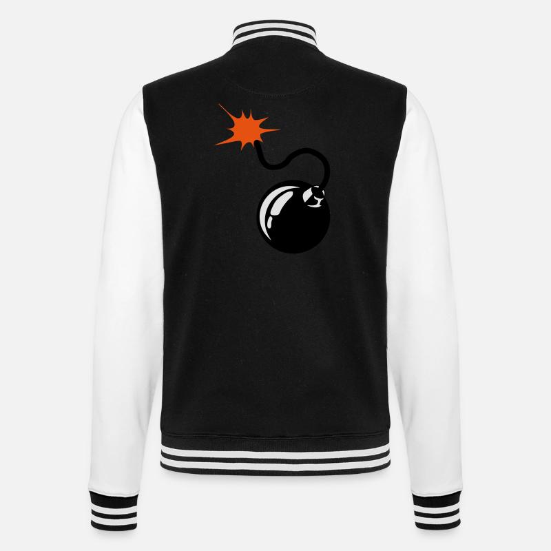 Bombe Bombe Docht 9072 - College-Sweatjacke - Schwarz/Weiß