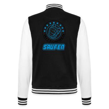 saufen_2 - College-Sweatjacke - Schwarz/Weiß - Hinten - Marisol (170cm)