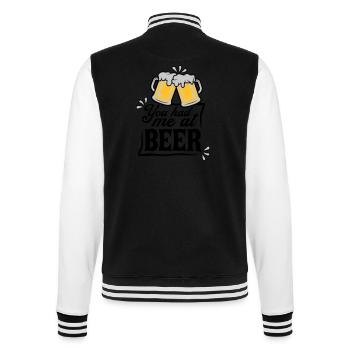 Persuade la bière en disant - Veste Teddy - noir/blanc - Dos - Marisol (170cm)