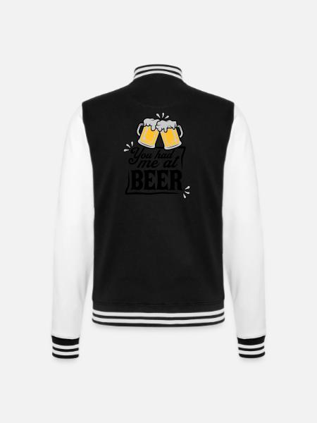 Persuades beer saying - College Sweat Jacket - black/white