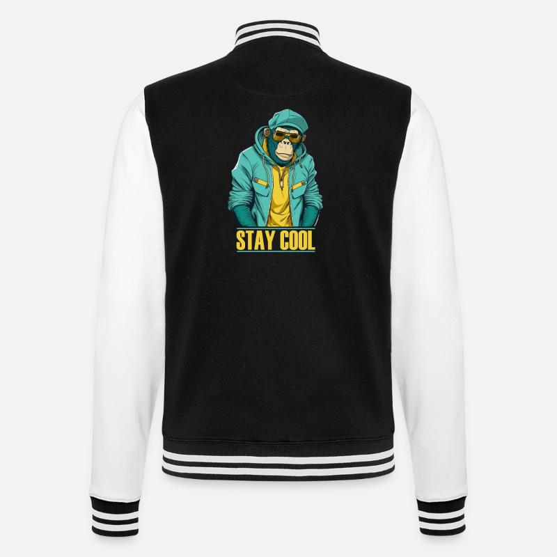 Cool Monkey Restez cool - Veste Teddy - noir/blanc