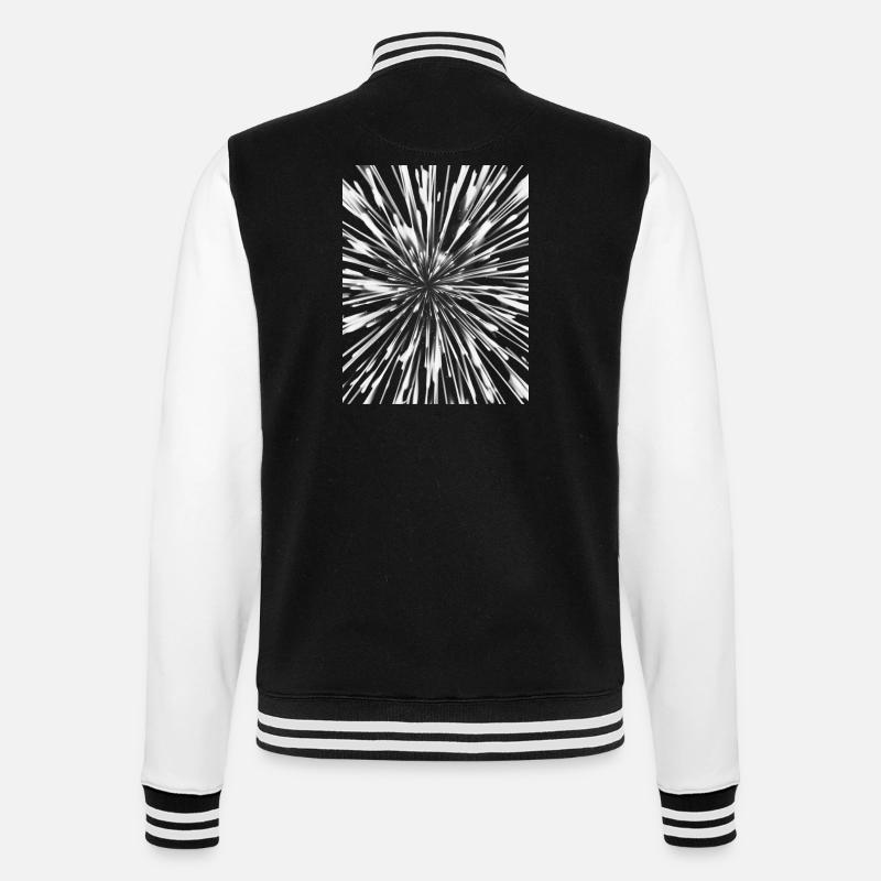 Explosion - College-Sweatjacke - Schwarz/Weiß