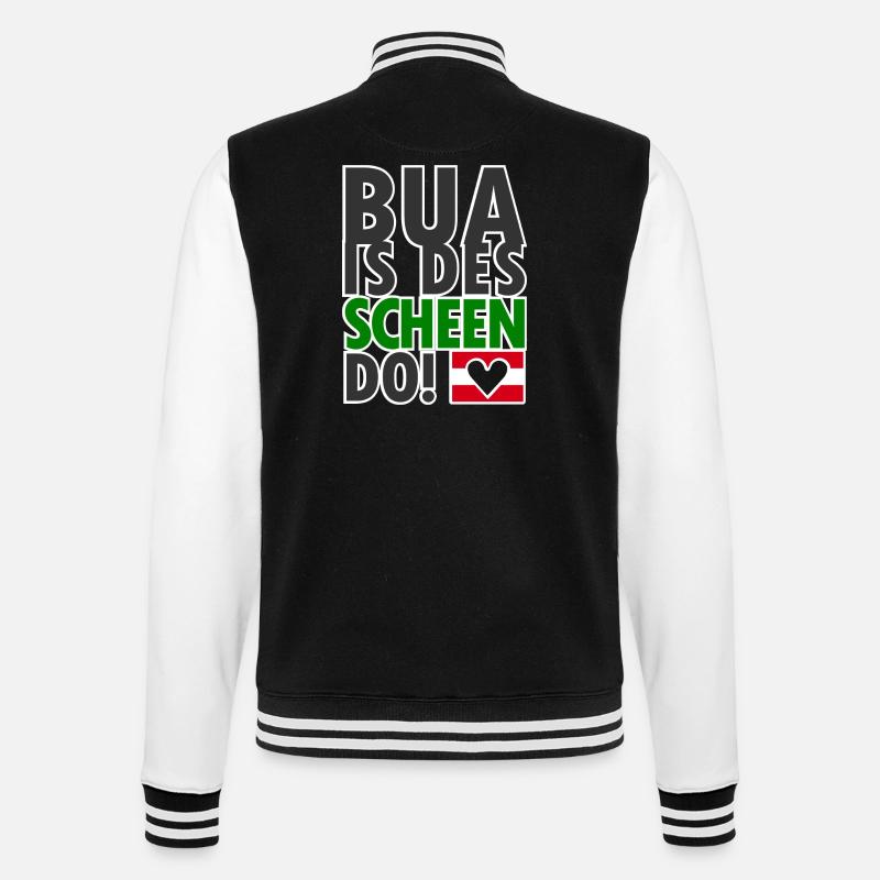 Austrian dialect Dialect Nice - College Sweat Jacket - black/white
