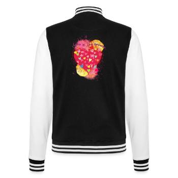 Love is the answer.. - College Sweat Jacket - black/white - Back - Marisol (170cm)