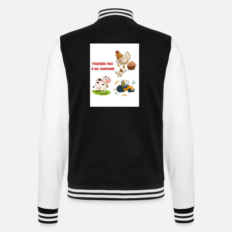 Touches pas ma campagne - Veste Teddy - noir/blanc
