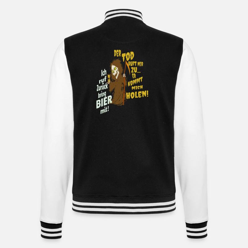 Funny grim reaper - College Sweat Jacket - black/white