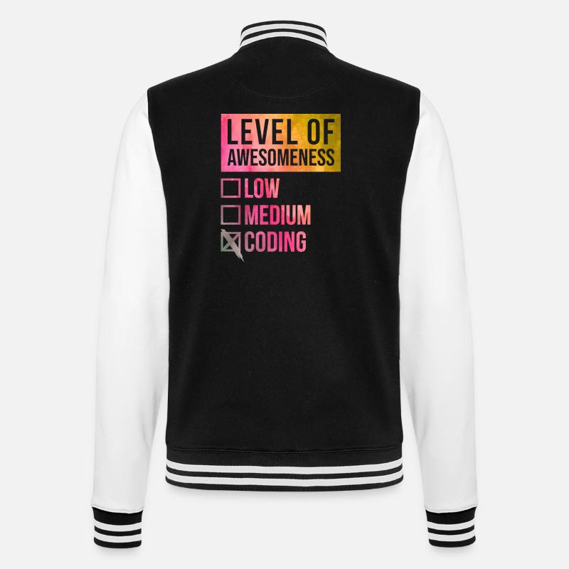 Codierung - College-Sweatjacke - Schwarz/Weiß