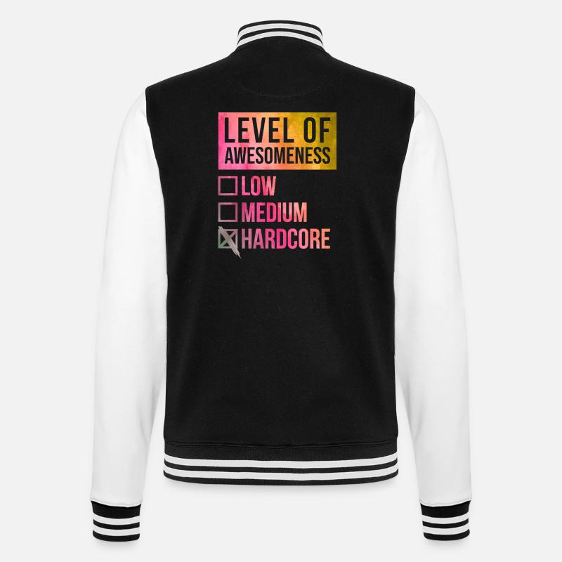 Hardcore - College Sweat Jacket - black/white