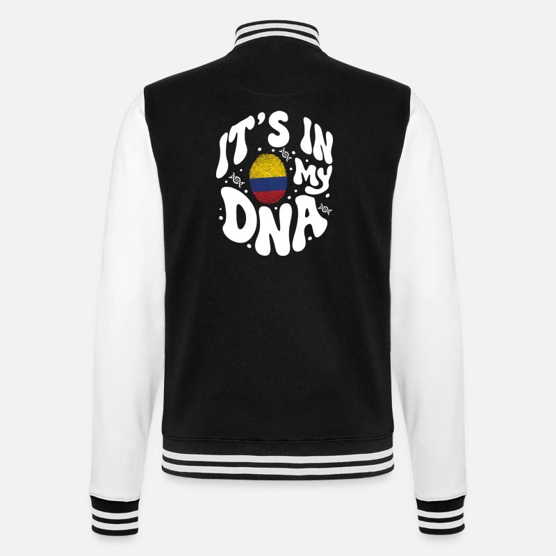 ADN colombien Colombie Drapeau hispanique - Veste Teddy - noir/blanc