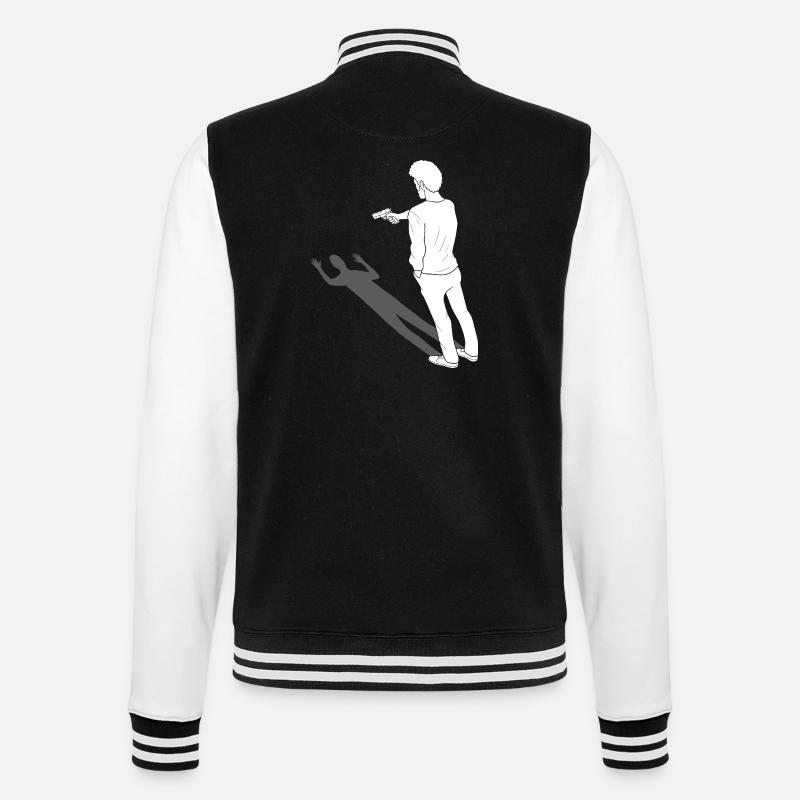 Mirror Art Graphic - College Sweat Jacket - black/white