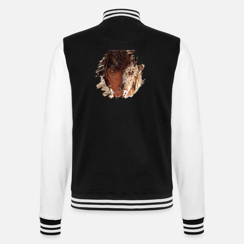 Krampus Percht Devil 2317 - Veste Teddy - noir/blanc