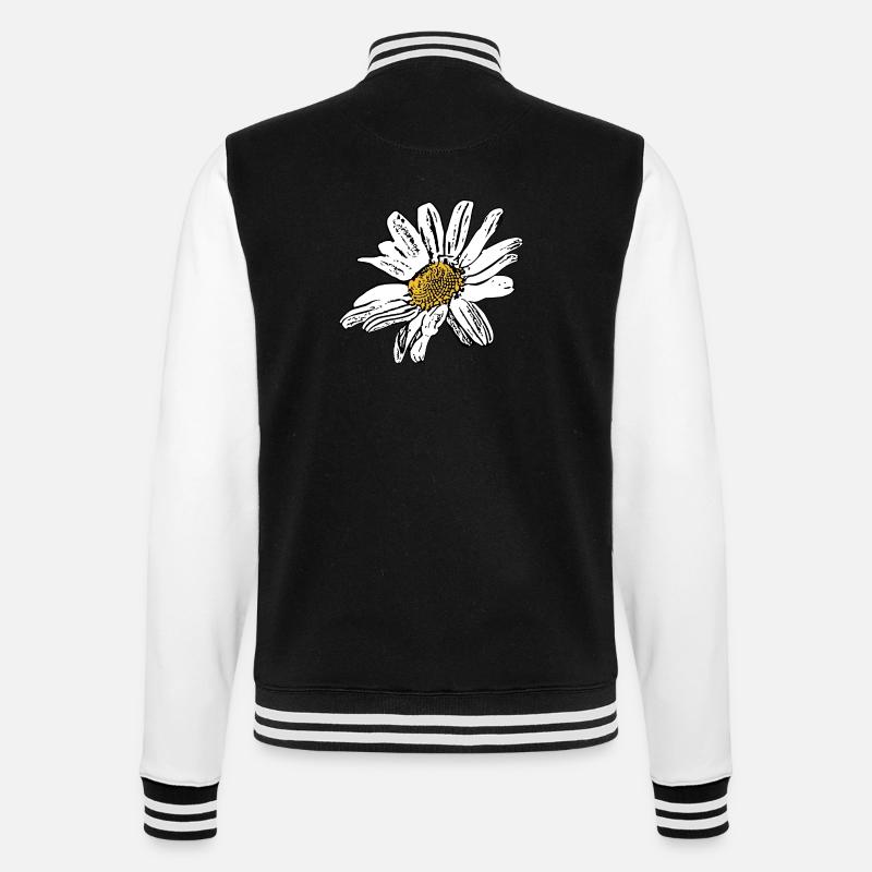 Cadeau de fleurs blanches - Veste Teddy - noir/blanc