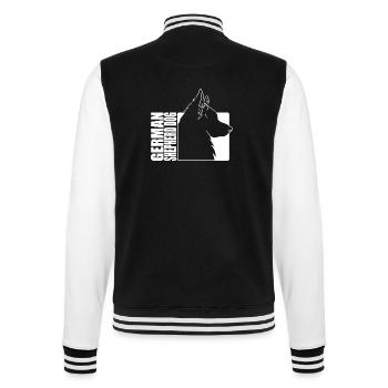 German Shepherd Dog Profil Hunde Hund Wilsigns - College-Sweatjacke - Schwarz/Weiß - Hinten - Marisol (170cm)