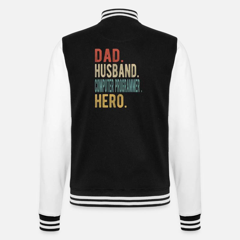Computerprogrammierer Vater Ehemann Held - College-Sweatjacke - Schwarz/Weiß