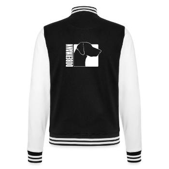 Dobermann Profil IGP Hunde Hund Wilsigns - College-Sweatjacke - Schwarz/Weiß - Hinten - Marisol (170cm)