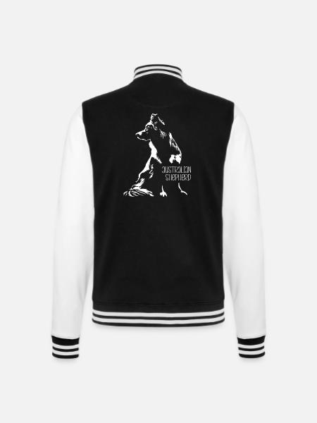 Australian Shepherd Silhouette Aussie Wilsigns - College-Sweatjacke - Schwarz/Weiß