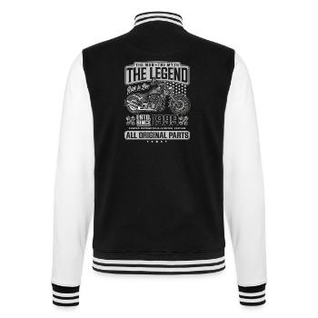 1999 Vintage Man Myth Legend Moto - Veste Teddy - noir/blanc - Dos - Marisol (170cm)