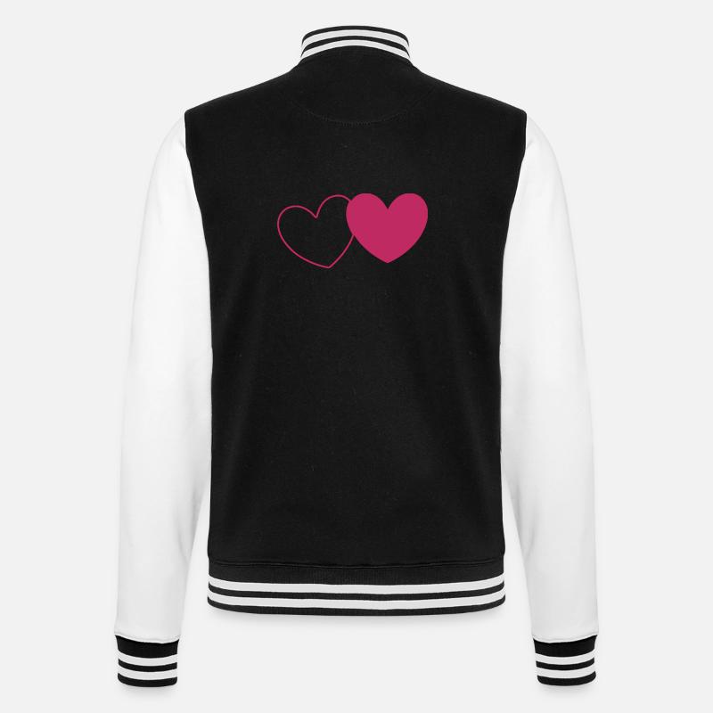 Saint-Valentin, Saint-Valentin, Saint-Valentin - Veste Teddy - noir/blanc