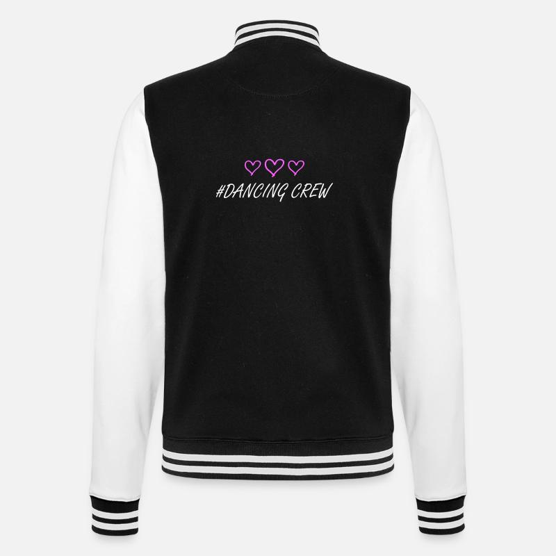 Dancing Crew Hearts - College Sweat Jacket - black/white