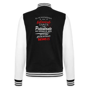 tätowierte Tante Beweis - College-Sweatjacke - Schwarz/Weiß - Hinten - Marisol (170cm)