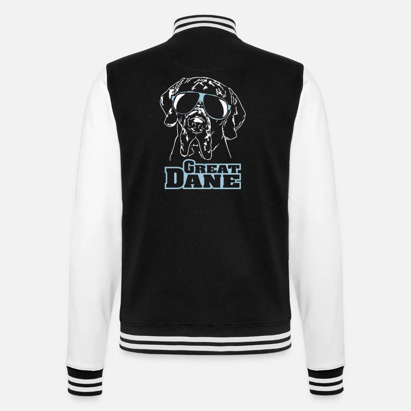 GREAT DANE cool - College Sweat Jacket - black/white