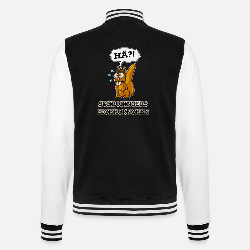 Schrödingers Eichhörnchen - College-Sweatjacke - Schwarz/Weiß