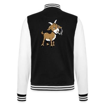 Goat kiffen joint - College Sweat Jacket - black/white - Back - Marisol (170cm)