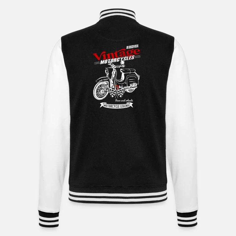 Simson Schwalbe GDR Moped - College Sweat Jacket - black/white