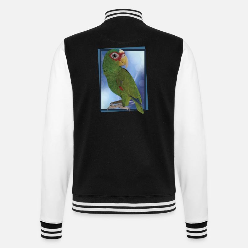 White-fronted parrot - College Sweat Jacket - black/white