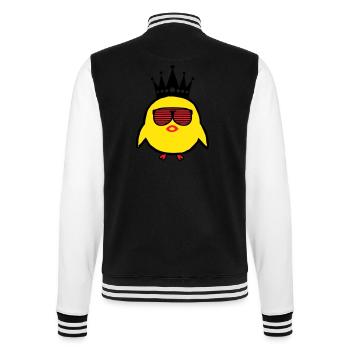King Chick - College Sweat Jacket - black/white - Back - Marisol (170cm)