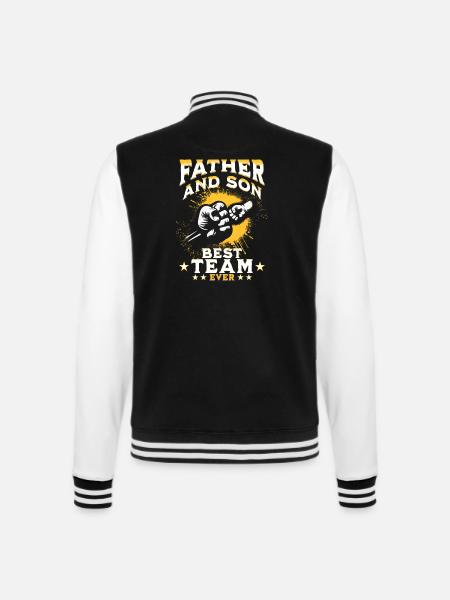 FATHER AND SON BEST TEAM EVER - College-Sweatjacke - Schwarz/Weiß