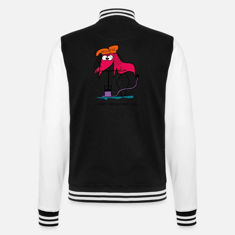 I pump therefore I am ! (English version) - College Sweat Jacket - black/white