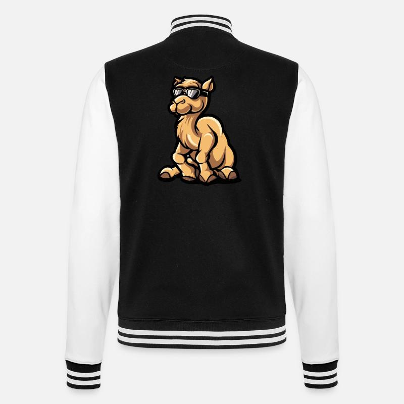 Kamel Comic Cool - College-Sweatjacke - Schwarz/Weiß