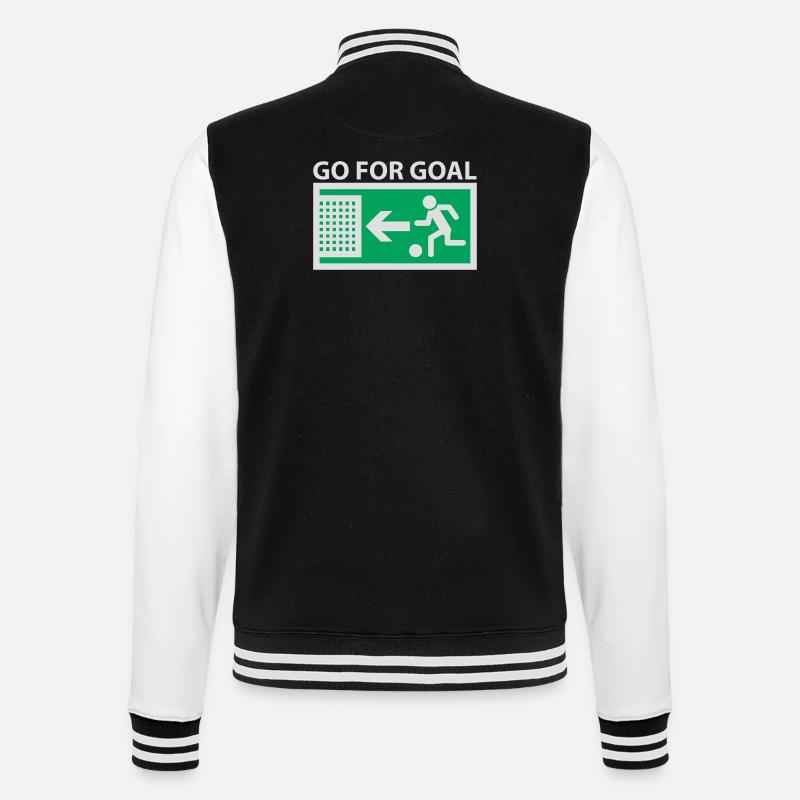 Go for Goal - College-Sweatjacke - Schwarz/Weiß