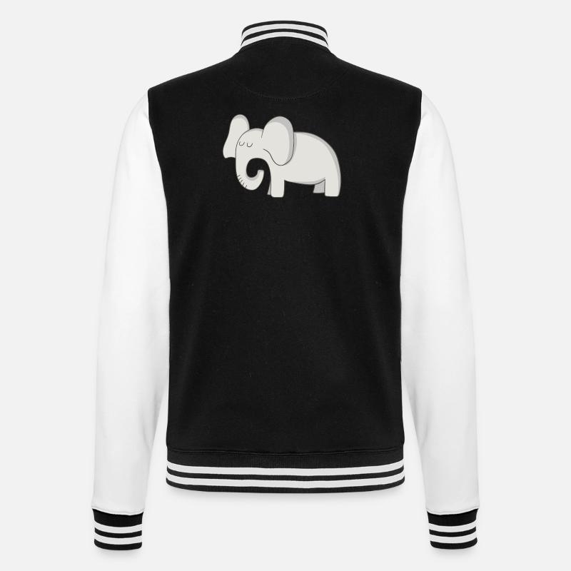 elephant - College Sweat Jacket - black/white