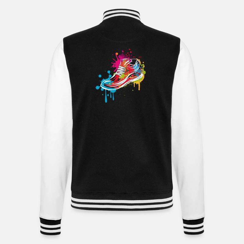 Sneaker Graffiti - College-Sweatjacke - Schwarz/Weiß