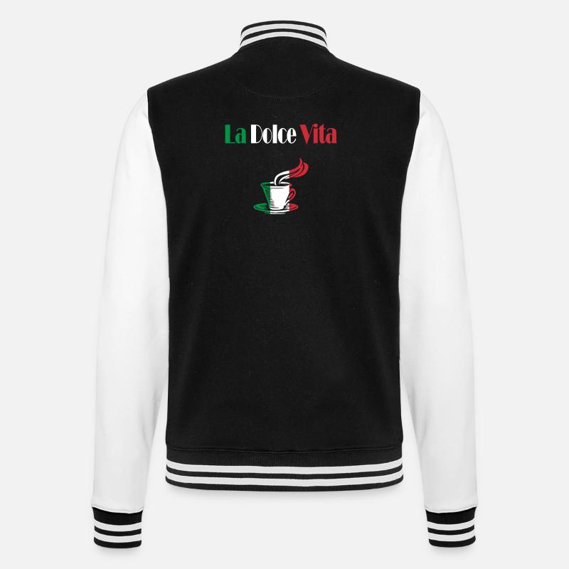 La Dolce Vita coffee - College Sweat Jacket - black/white
