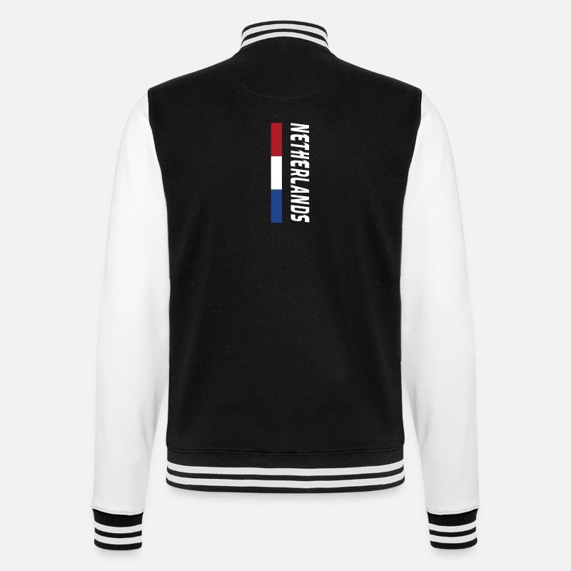 Netherlands / Gift / Gift Idea - College Sweat Jacket - black/white
