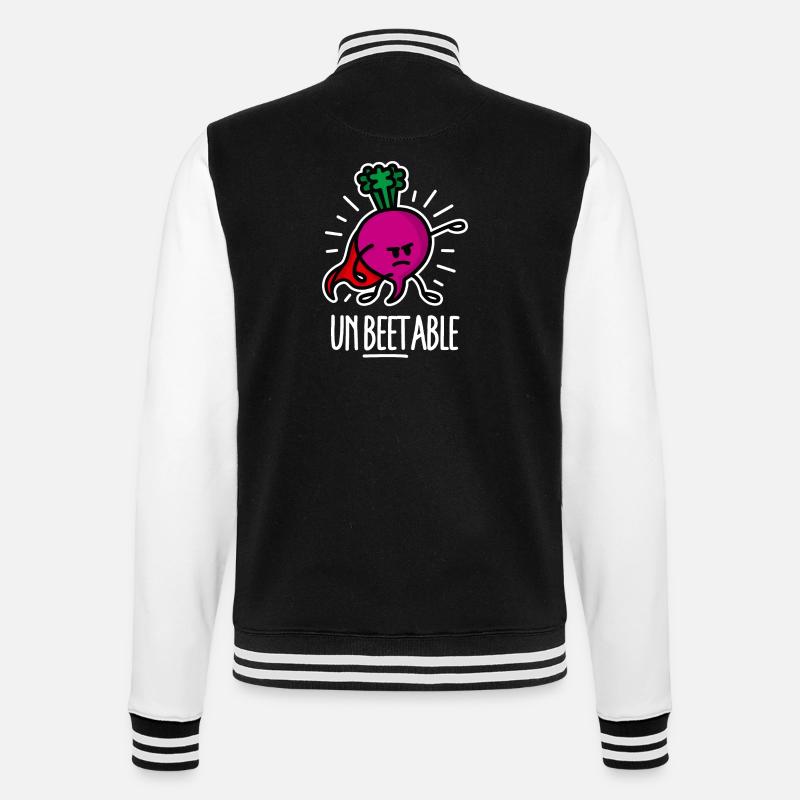 Beetroot betterave / imbattable sur dark - Veste Teddy - noir/blanc