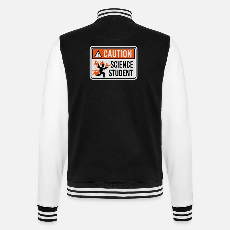Attention étudiant en sciences - physique / chimie - Veste Teddy - noir/blanc
