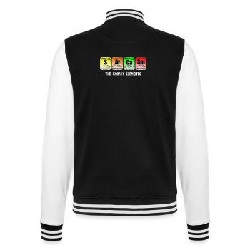 Chemistry teacher | Sarcasm | periodic system - College Sweat Jacket - black/white - Back - Marisol (170cm)