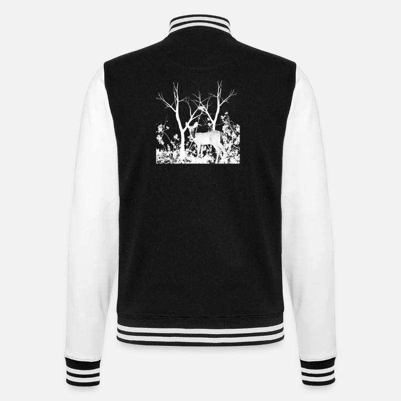 Biche Gracieuse Forêt Sauvage - Veste Teddy - noir/blanc