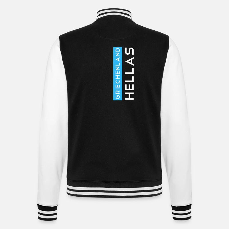 Griechenland Hellas - College-Sweatjacke - Schwarz/Weiß