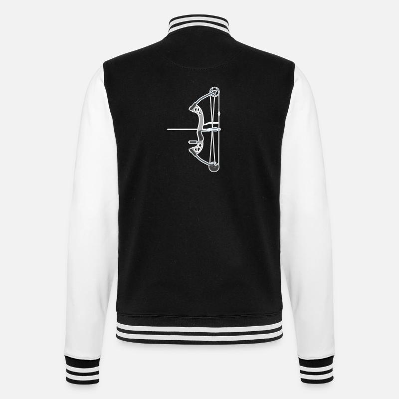 Bogenschießen Compoundbogen - College-Sweatjacke - Schwarz/Weiß